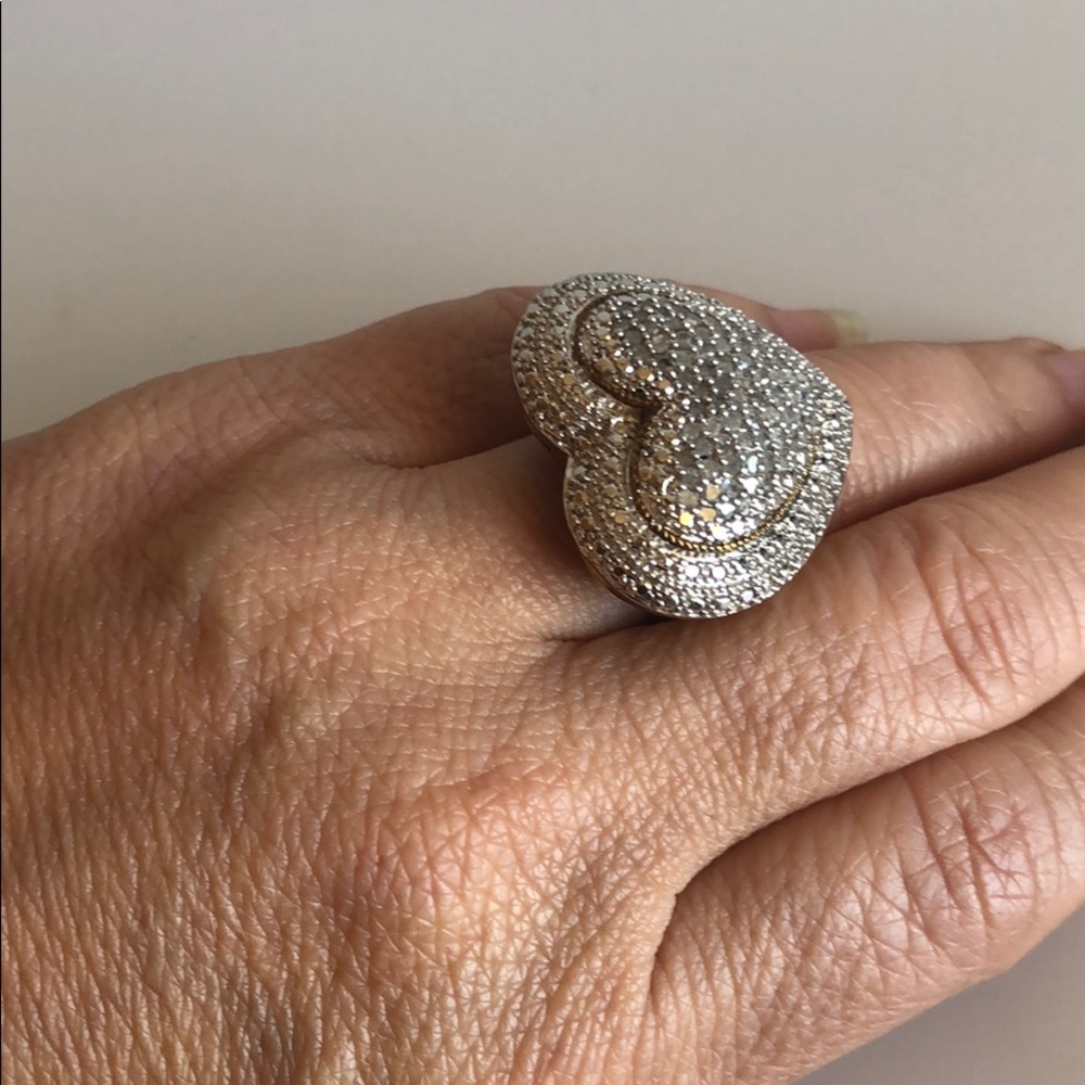 Heart Ring 1CTW GOB size 7 new - Picture 7 of 8